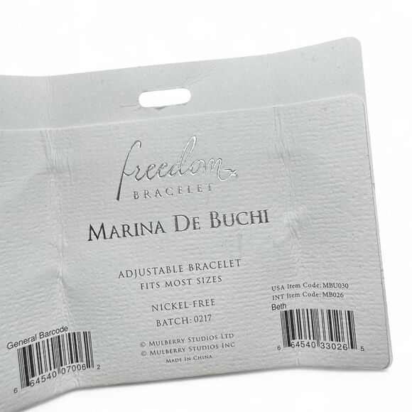 Marina De Buchi “Beth” Freedom Bracelet Gold Tone Adjustable Nickel-Free NWT - Picture 3 of 5